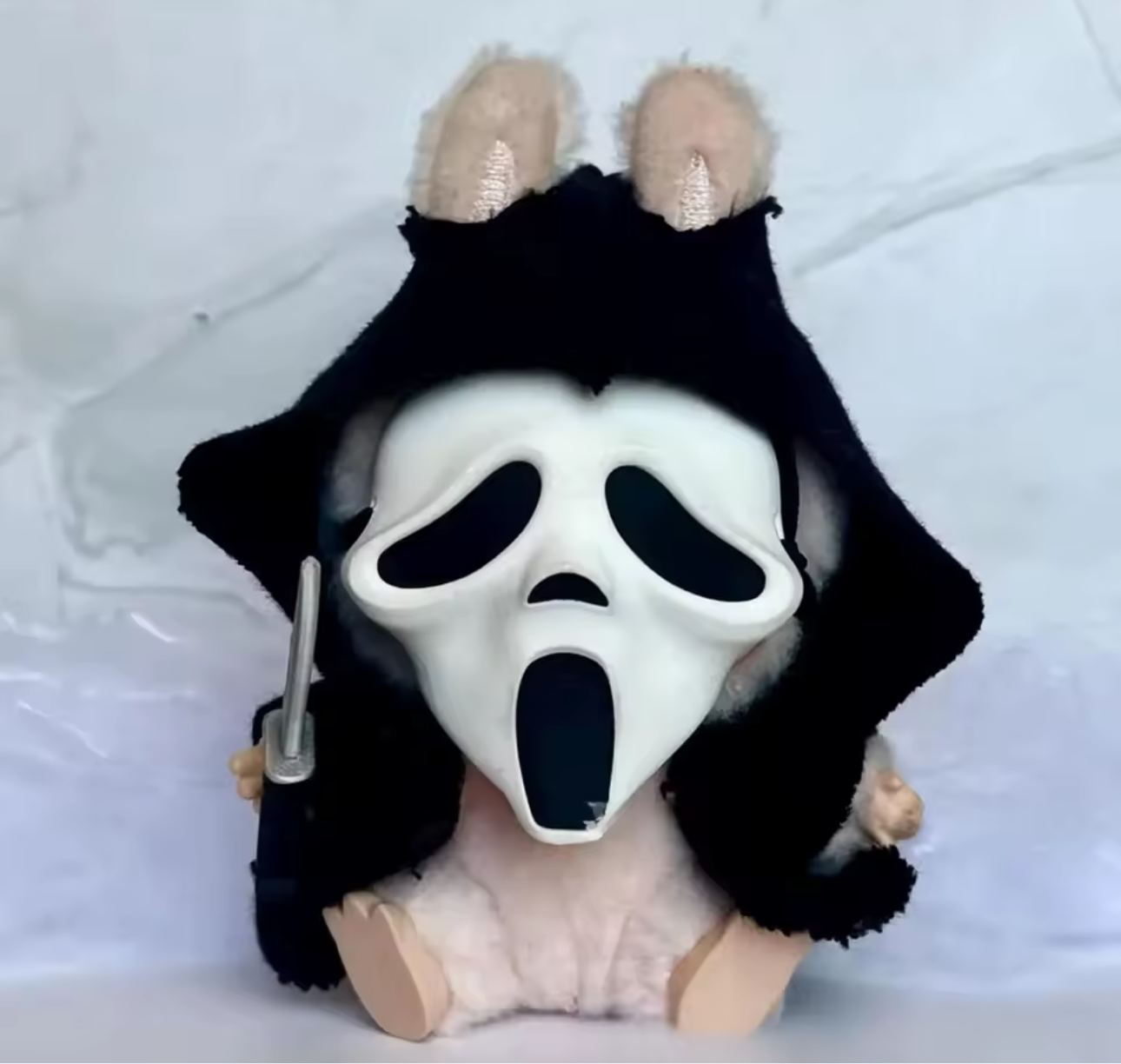 Ghostface from Scream dress up for 17” Labubu NO DOll