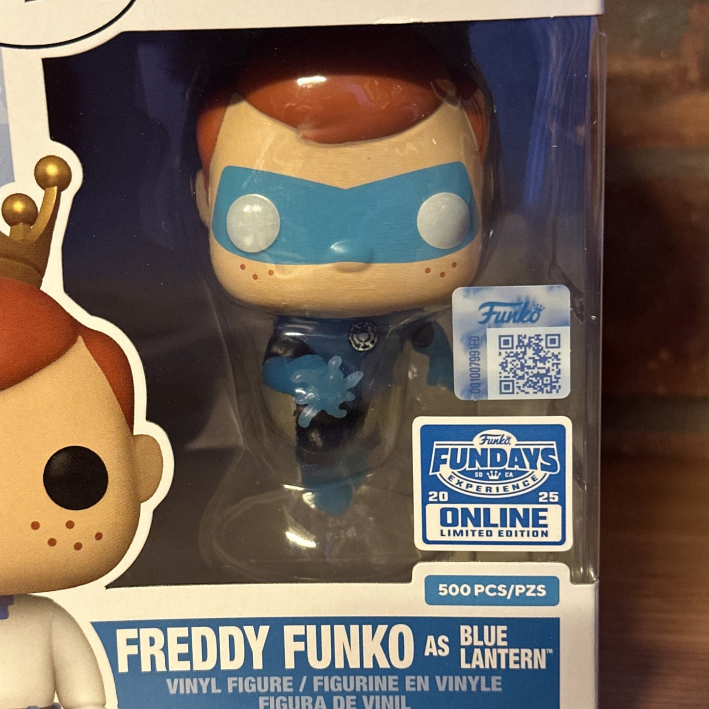 FUNKO FUNDAYS QUEST FOR THE GRAIL 2025 FREDDY AS BLUE LANTERN LE500 Translucent