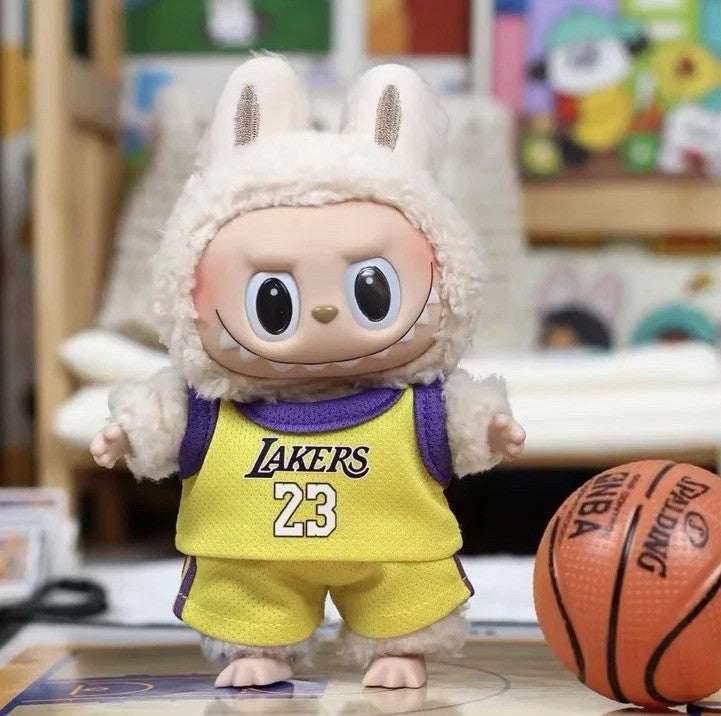 POP MART LABUBU Basketball Lakers Purple 24 Replacing Clothes Set without Doll