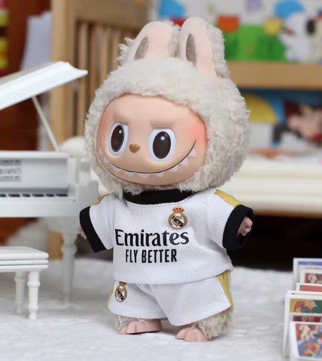 Labubu Real Madrid Football Sportswear Clothes FIFA World Cup 17cm No Doll1