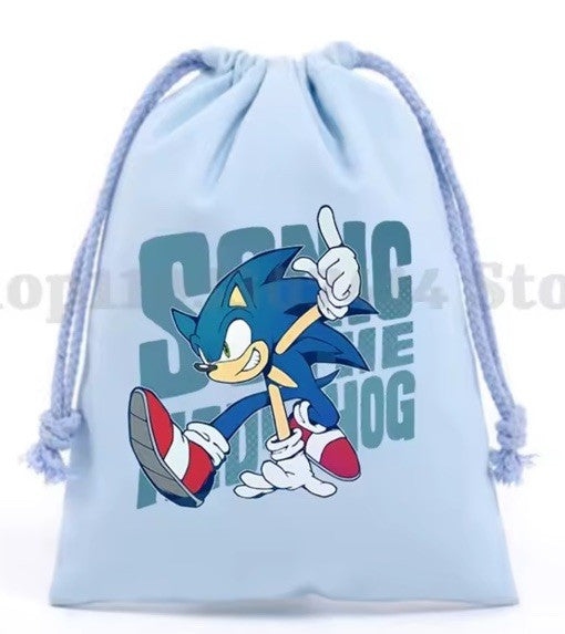 Sonic The Hedgehog Drawstring Kids Bag 13x13cm Light Blue Sonic Bag