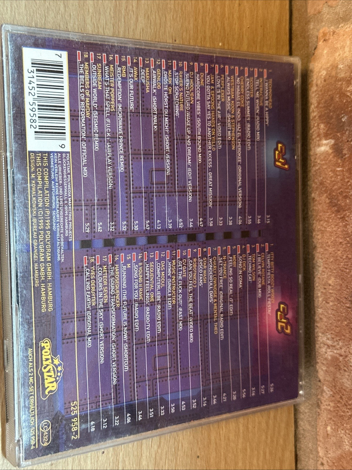 2xCD Techno Parade '95 Double CD Moby Scooter Marusha Polystar 19952