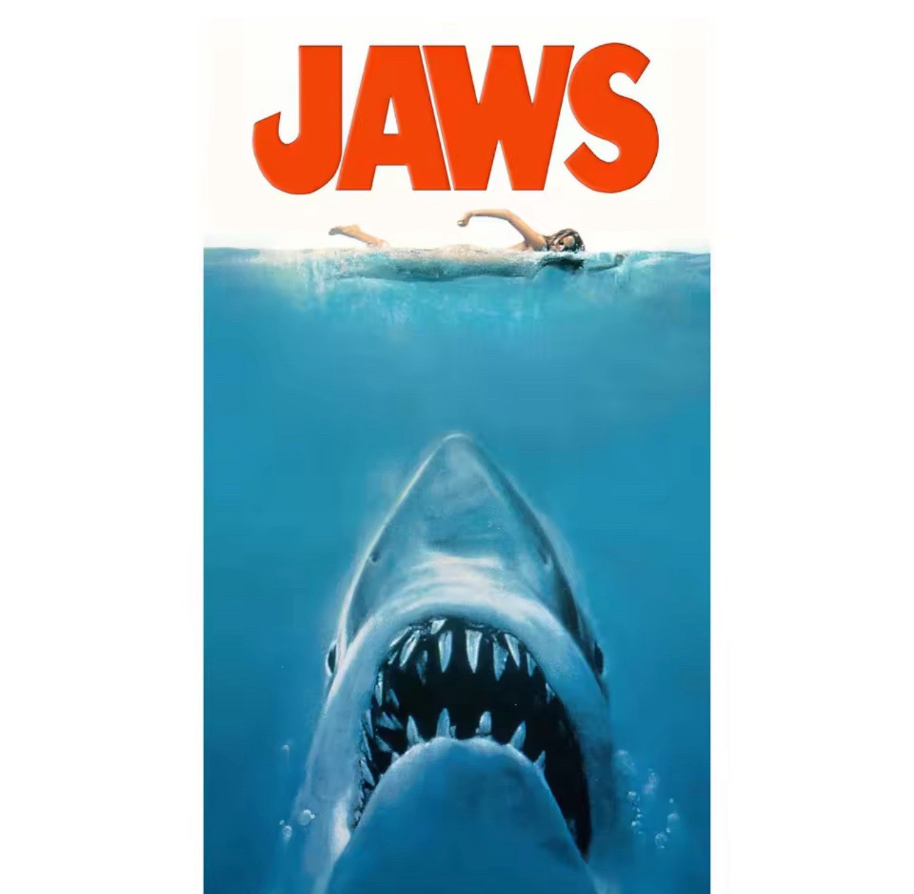 JAWS 50th POSTER - Microfibre Beach Towel - Movie - Shark - 70x140cm