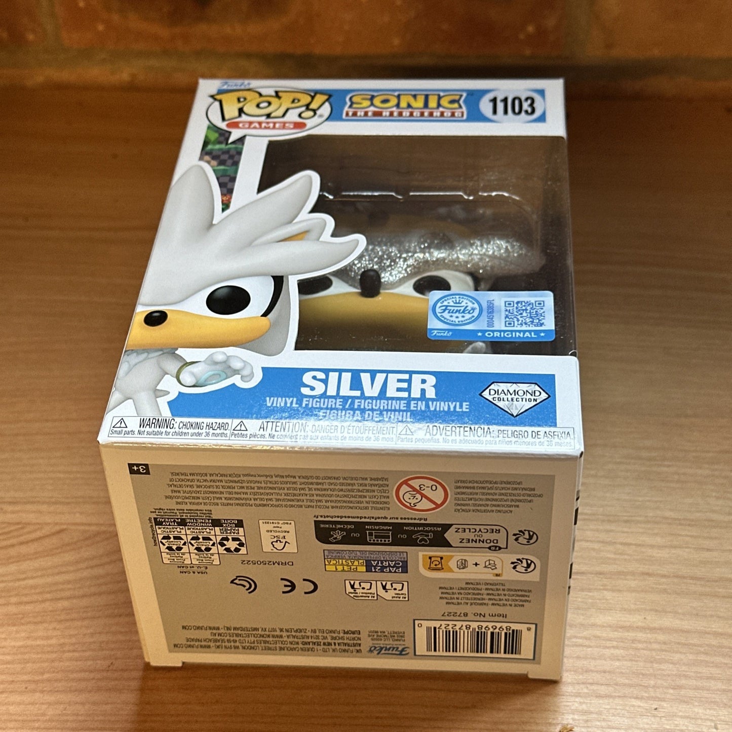 Funko POP! Sonic Hedgehog SILVER Diamond Glitter Ltd Ed 1103 In Stock Now