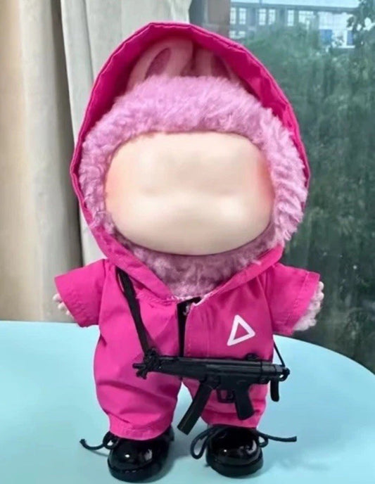 Labubu 17’ Doll Cosplay Squid Game Full Outfit gun And Shoes Dress Up NO DOLL