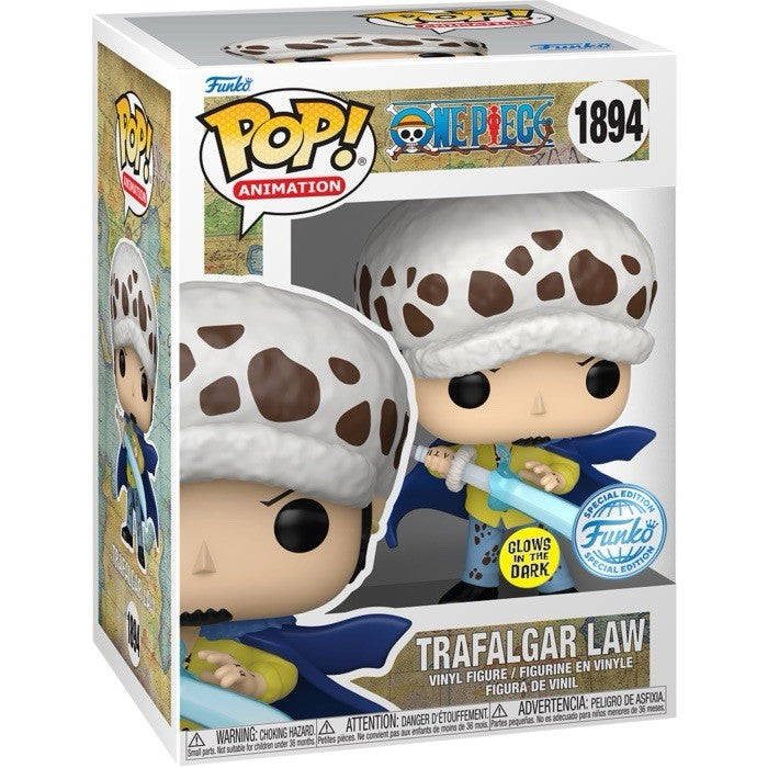 Funko Pop One Piece - Trafalgar Law with Blue Anesthesia Glow Ltd Ed In Stk 2 Wk