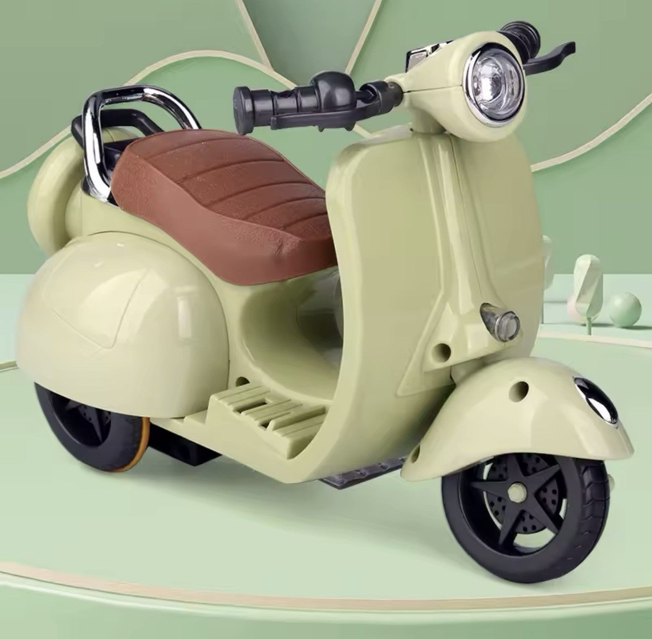 Labubu Mini Green Electric Bike Doll Motorcycle Rotatable Toy Perfect For Dolls