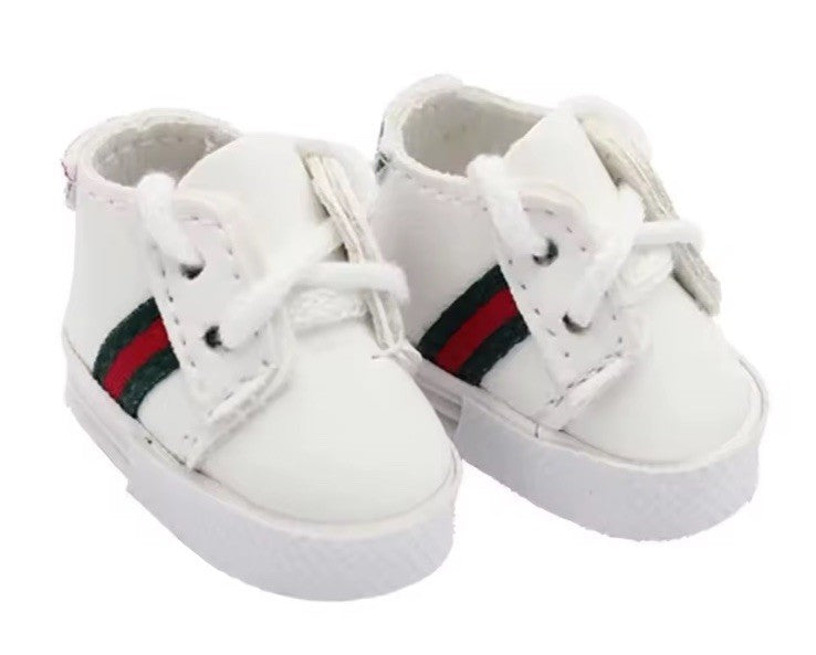 Labubu Sized 17cm Doll Fashion Sports Shoes Dolls Accessories Outfits Red Stripe
