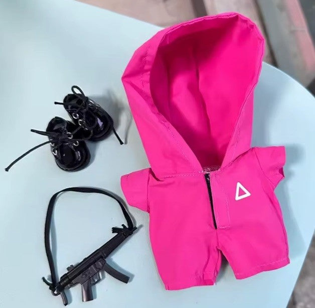 Labubu 17’ Doll Cosplay Squid Game Full Outfit gun And Shoes Dress Up NO DOLL