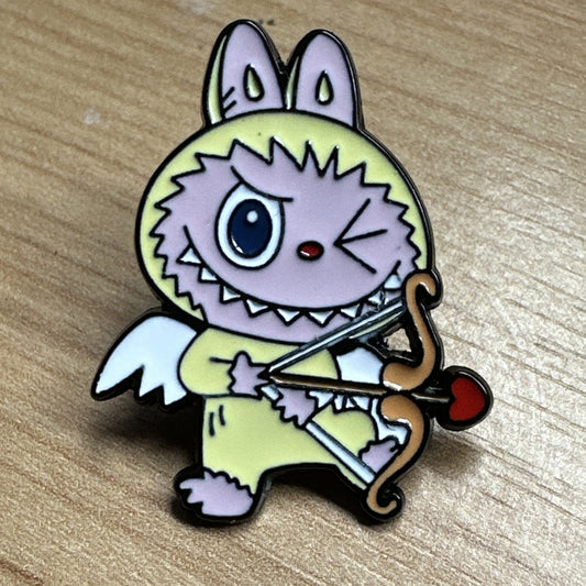 1x Labubu Cupid 💘 Enamel Pin Badge Cute In Gift Bag Little Monsters Doll