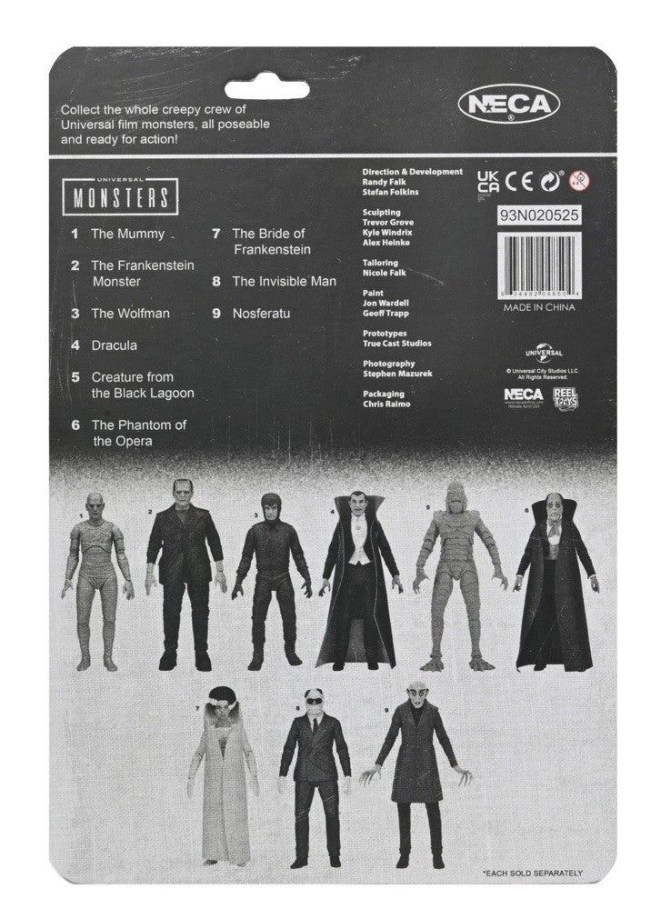Neca RETRO GLOW BRIDE OF FRANKENSTEIN 7” SCALE ACTION FIGURE 2025 CON EXC In Stk8