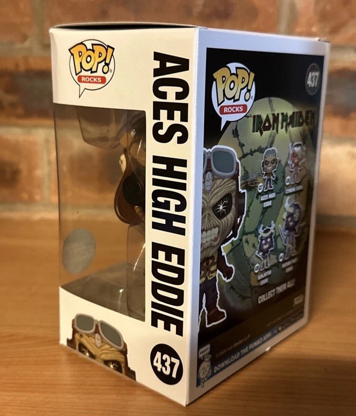 Funko Pop! Aces High Eddie 437 Shop Exclusive Iron Maiden Metal Rocks In Stock