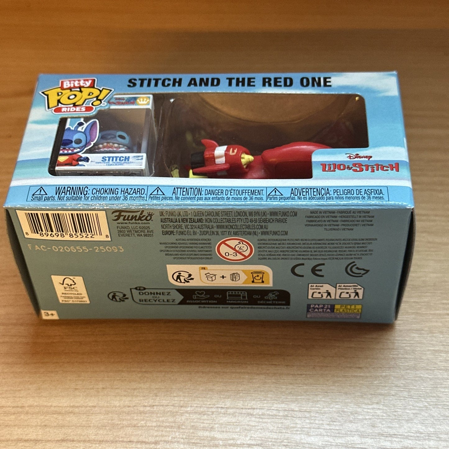 Lilo & Stitch Stitch and The Red One Funko Bitty Pop! Ride Bittyverse In Stk