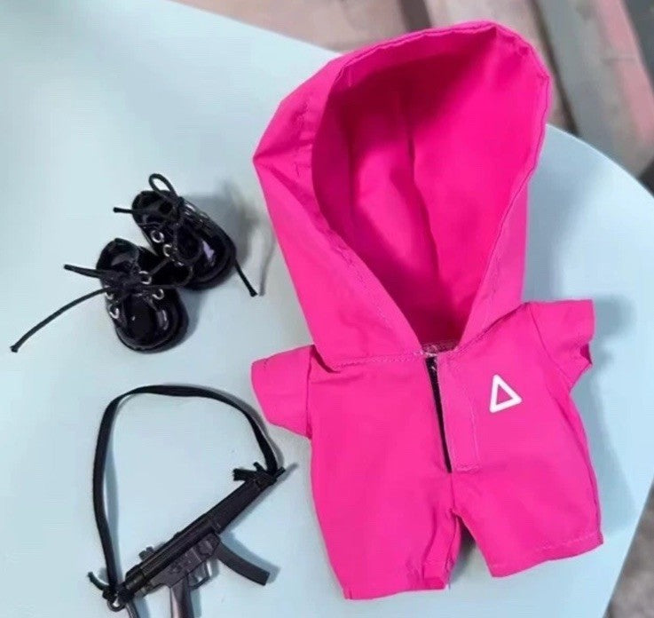 Labubu 17’ Doll Cosplay Squid Game Full Outfit gun And Shoes Dress Up NO DOLL