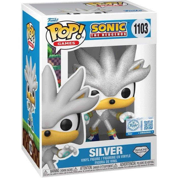 Funko POP! Sonic Hedgehog SILVER Diamond Glitter Ltd Ed 1103 In Stock Now