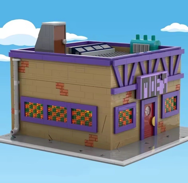 MOC The Simpsons Moe's Tavern Building Blocks 1736PCS Architecture Kit In Stock