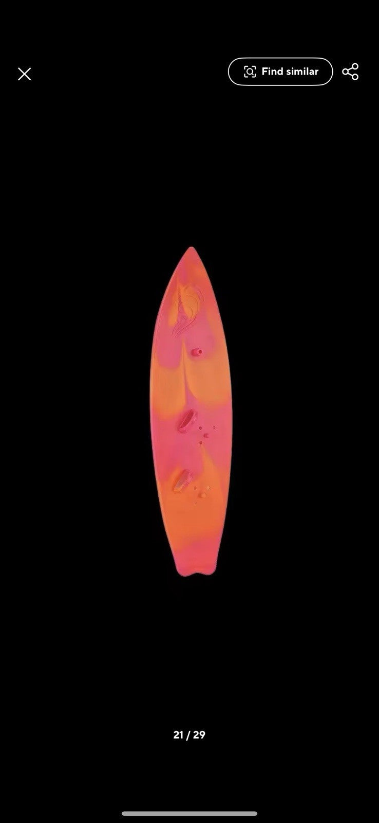 Orange Surf Board For Labubu NO Doll Summer clothing plush doll swimming
