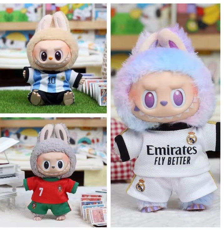 POP MART LABUBU Real Madrid Football Kit Replacing Clothes Set without Doll