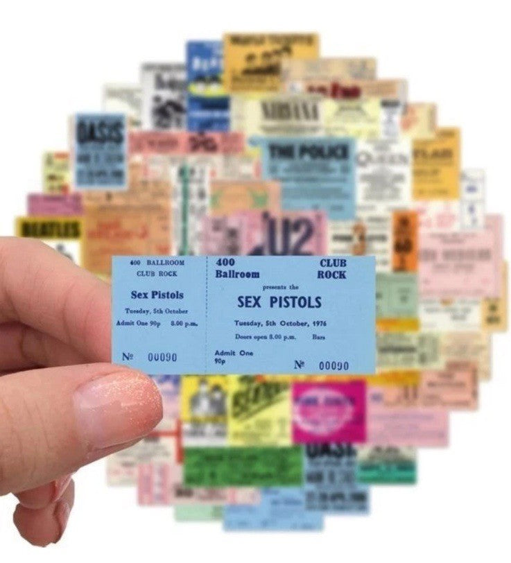 55 piece set Western music famous rock pop band artist musician concert ticket s1