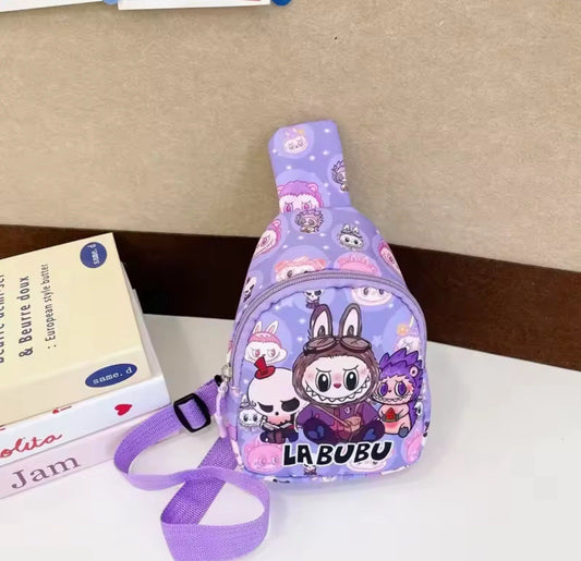 POP MART Purple Labubu Monsters Cute Crossbody Backpack Summer Bag Gift