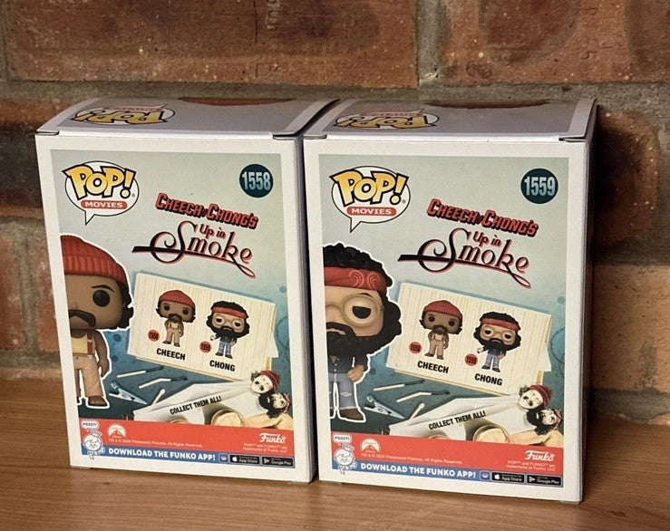 Funko Pop! Cheech & Chong Up in Smoke #1558 #1559 Set of 2 Gift Cult Weed Film