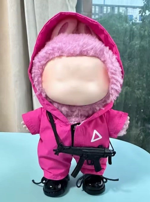 Labubu 17’ Doll Cosplay Squid Game Full Outfit gun And Shoes Dress Up NO DOLL