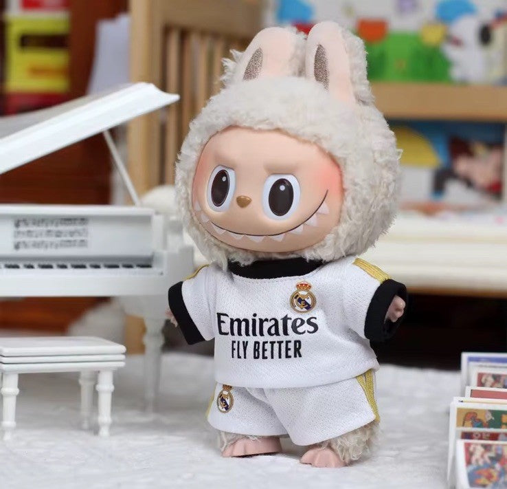 POP MART LABUBU Real Madrid Football Kit Replacing Clothes Set without Doll