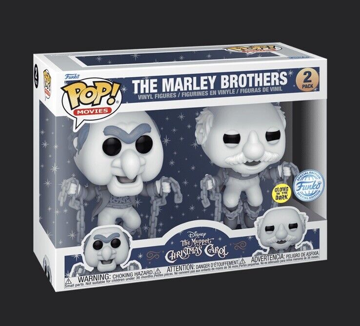 Funko GLOW POP The Muppet Christmas Carol The Marley Brothers In Stk Early Now