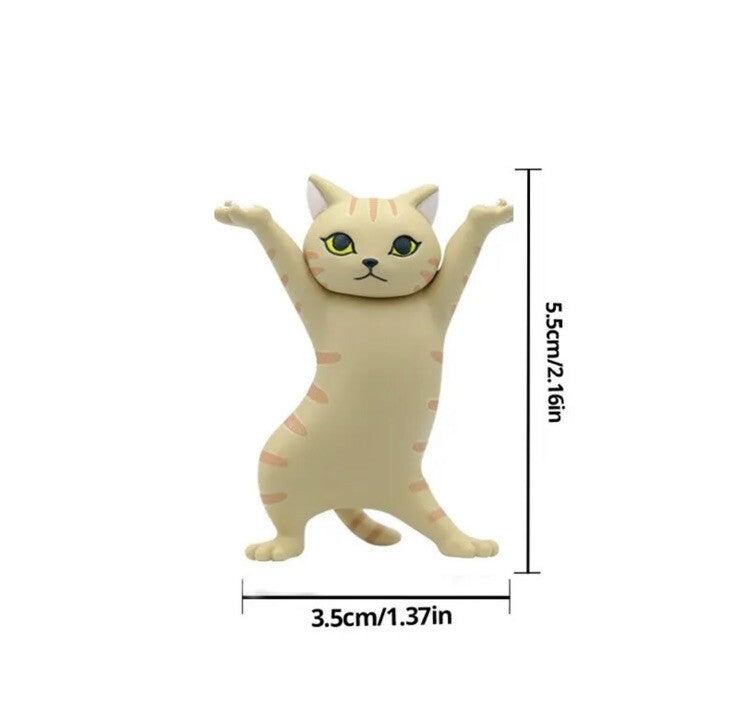 5 x Dancing Cat Figures Can Hold Pencil Phones Desk Ornaments Cute Gift6