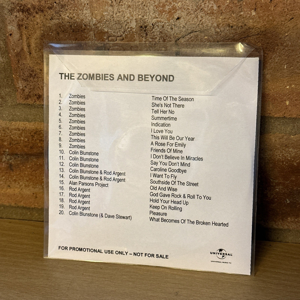 The Zombies The Zombies And Beyond Colin Blunstone Universal Promo CD Sampler1