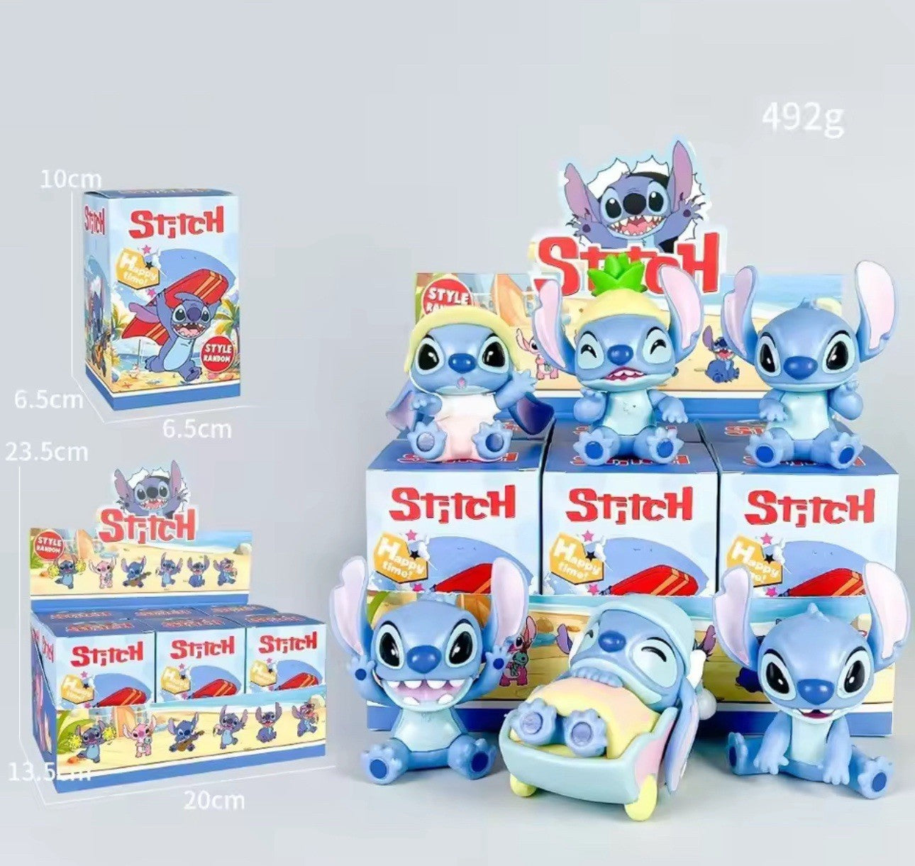 Miniso Happy Time Lilo And Stitch Series Vinyl Figure Blind Box Set Of 6