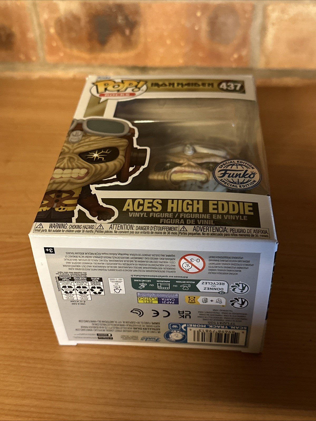 Funko Pop! Aces High Eddie 437 Shop Exclusive Iron Maiden Metal Rocks In Stock