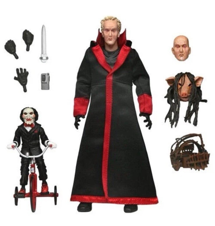 Neca ULTIMATE SAW JIGSAW KILLER Black Robe With Trike 18cm Window figure In Stk