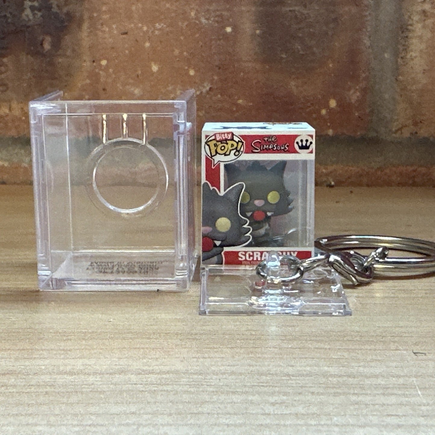 Funko Bitty Pop! The Simpsons SCRATCHY Hard Case Key ring Bittyverse Collect Set