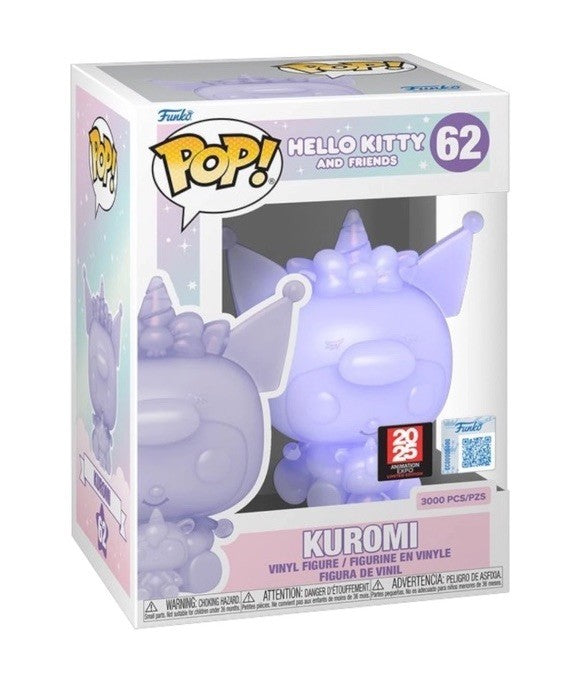 Hello Kitty Kuromi Purple Translucent Anime Expo Funko Pop #62 In Stock LE3k