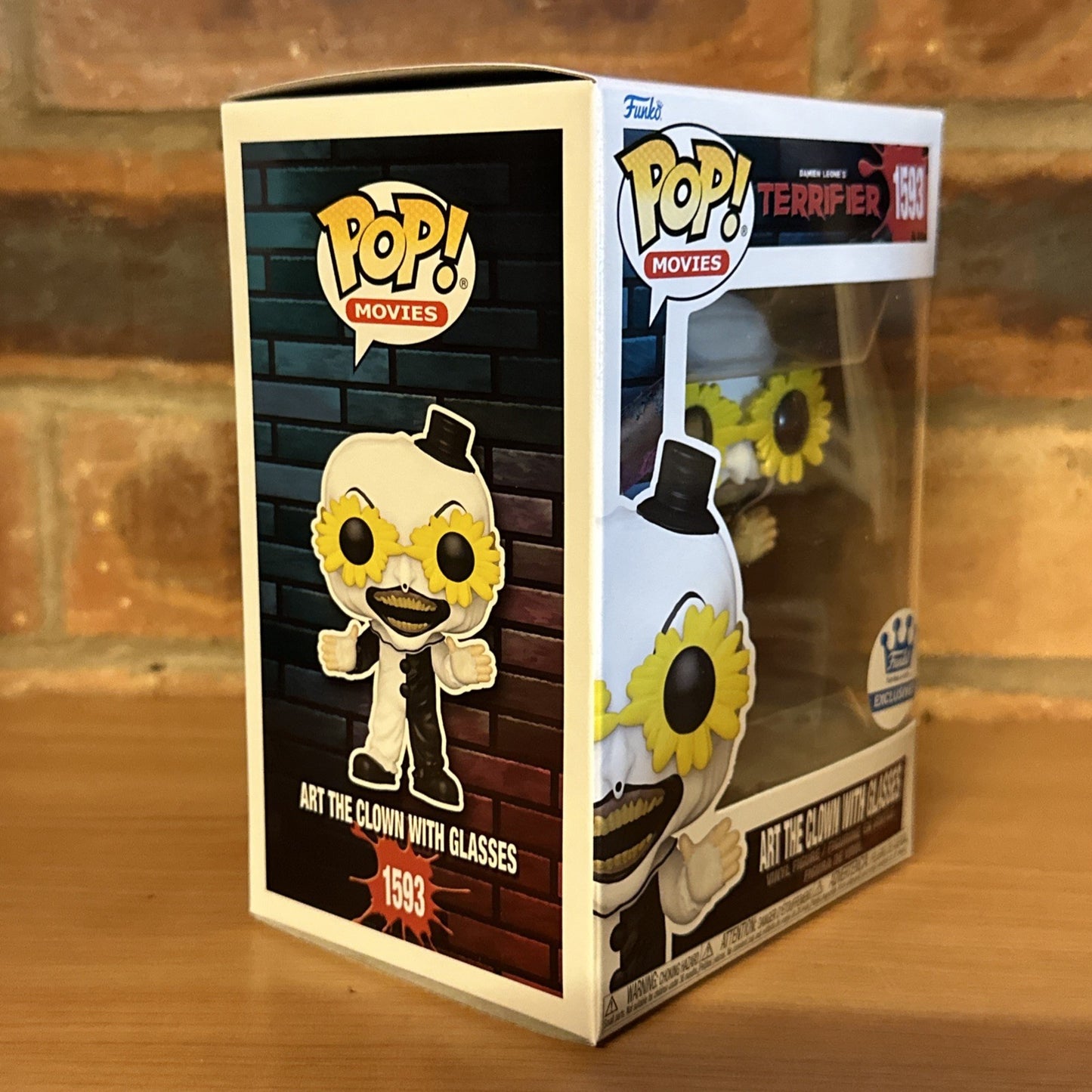 Funko Pop! Terrifier Art the Clown with Glasses #1593 In Stock Now W/pro