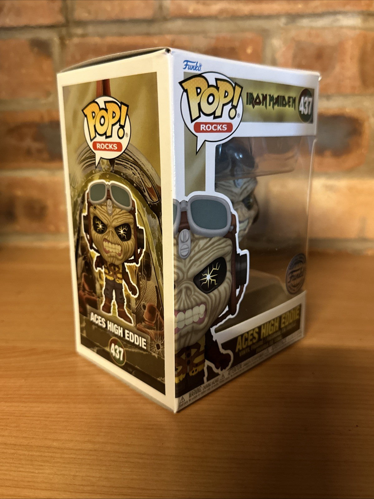 Funko Pop! Aces High Eddie 437 Shop Exclusive Iron Maiden Metal Rocks In Stock