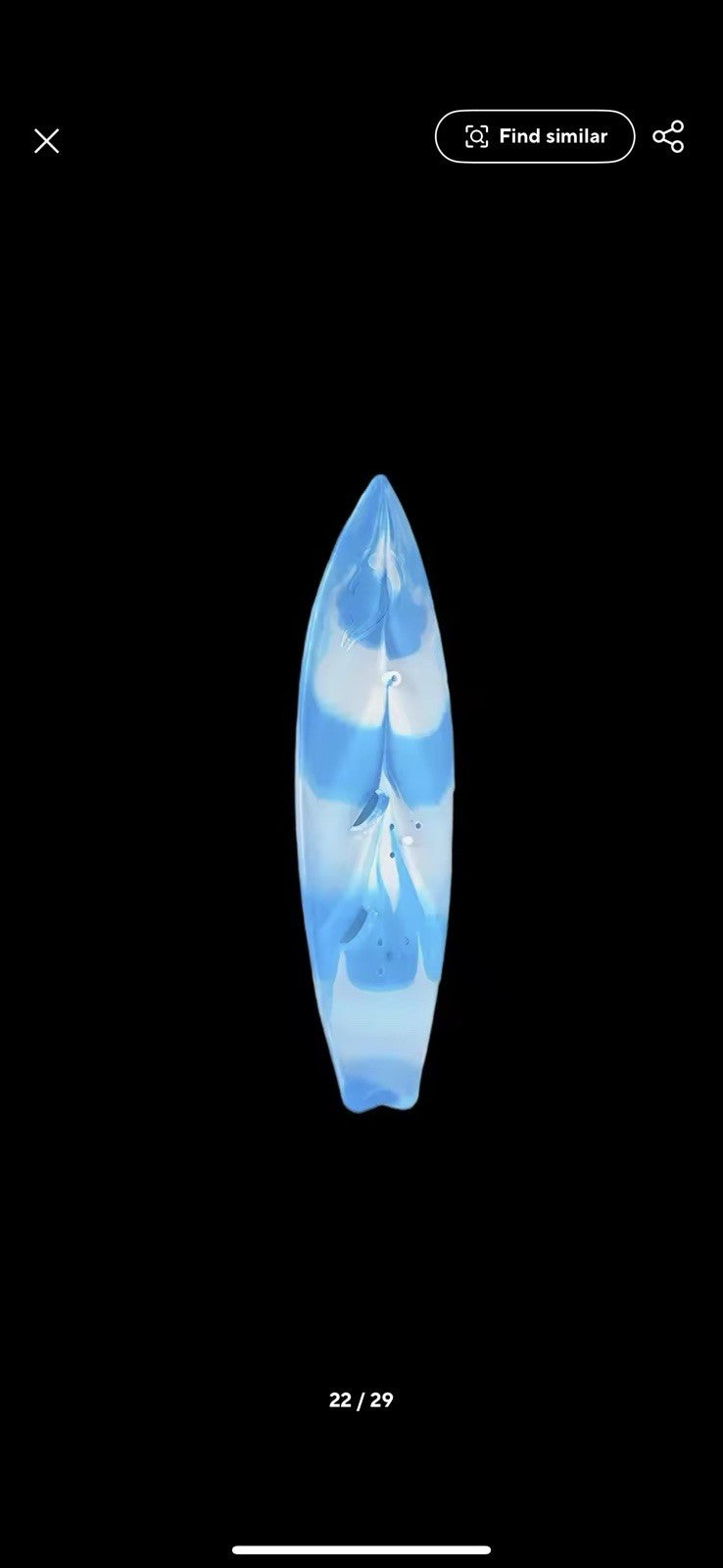 Blue Surf Board For Labubu NO Doll Summer clothing plush doll swimming