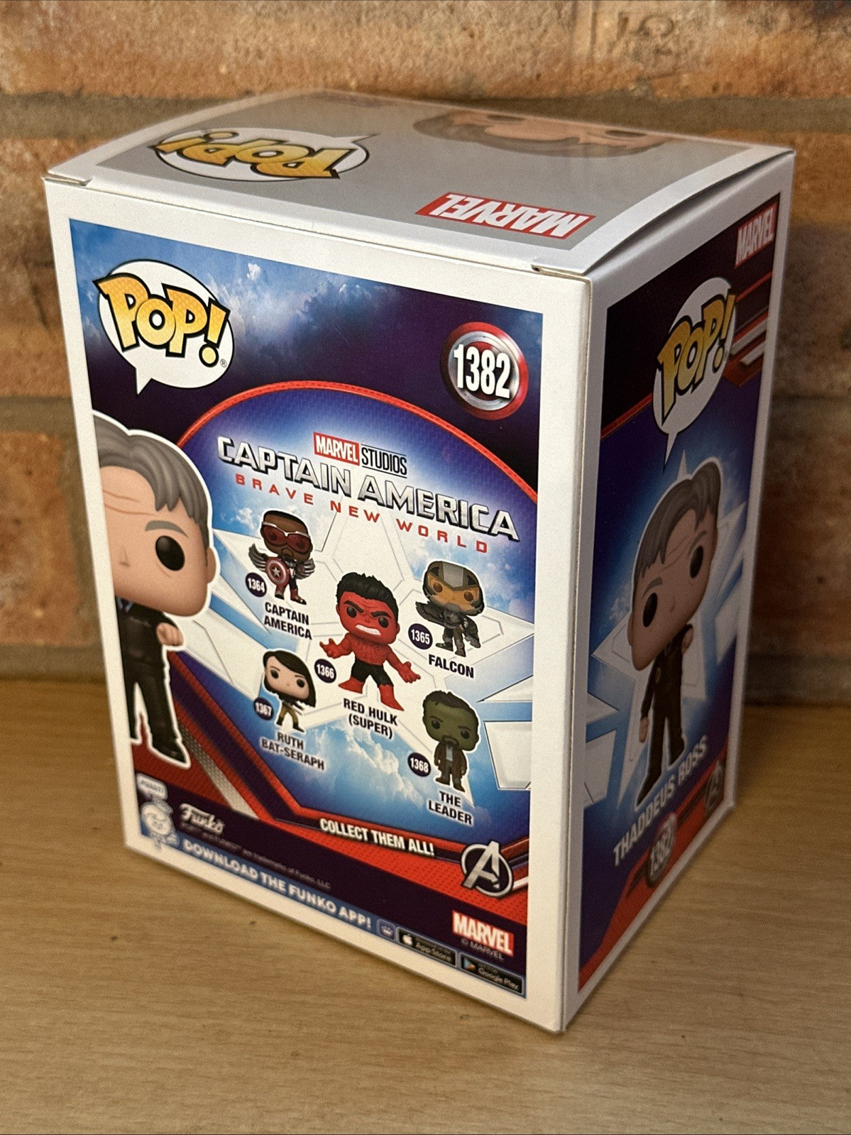 Funko Pop Marvel Thaddeus Ross 1382 Captain America Exclusive Vinyl Figure New2