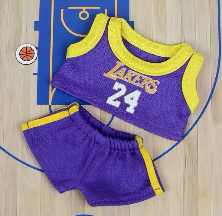 POP MART LABUBU Basketball Lakers Purple 24 Replacing Clothes Set without Doll