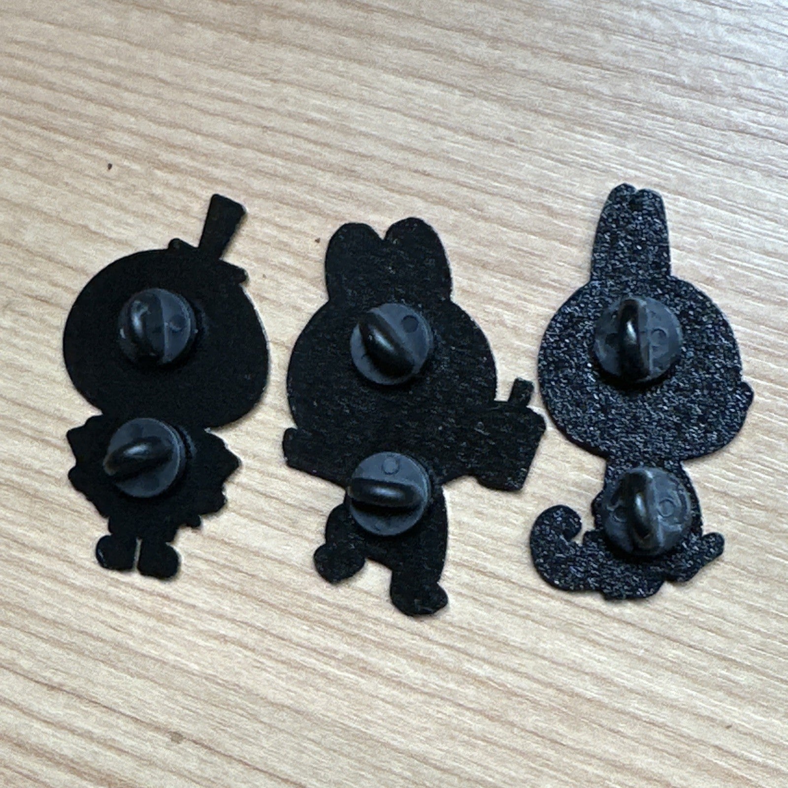 3x Horror Labubu Brown Milkshake  Brooch Set Metal Enamel Pin Badge Doll Gift