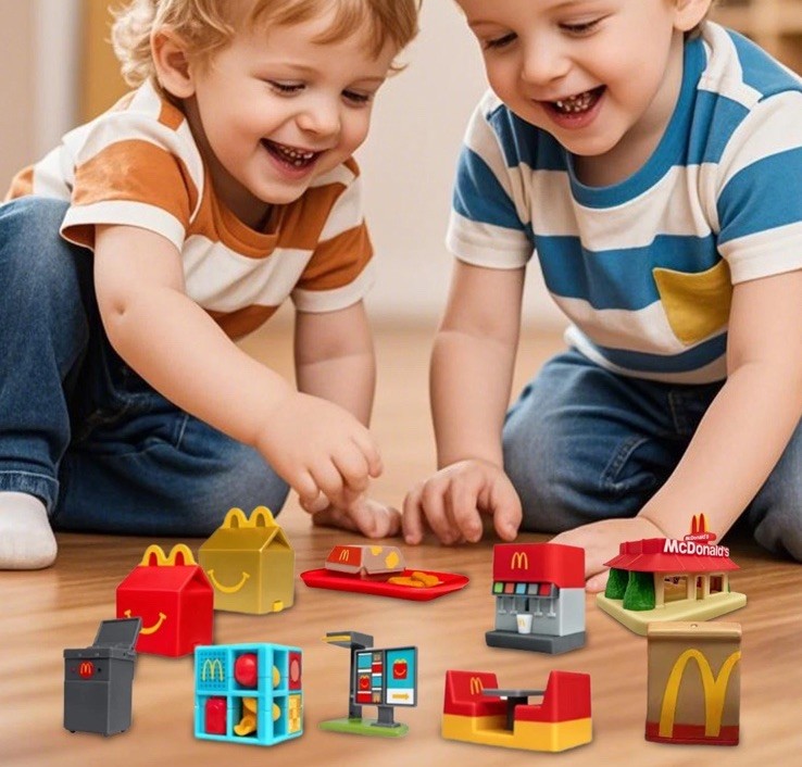 1x Random 2025 Mc DONALD'S Lil Mc Donalds Mini Kids HAPPY MEAL TOYS Labubu Size