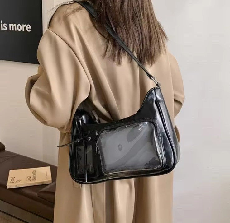 Y2K Transparent Crossbody Bag Lightweight Harajuku School Show Of Your Labubu2