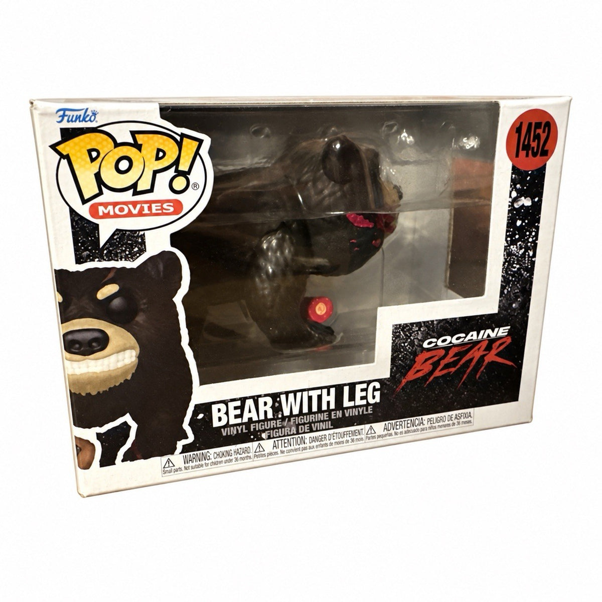 COCAINE BEAR WITH BLOODY LEG 3.75" POP MOVIES VINYL FIGURE FUNKO 14523