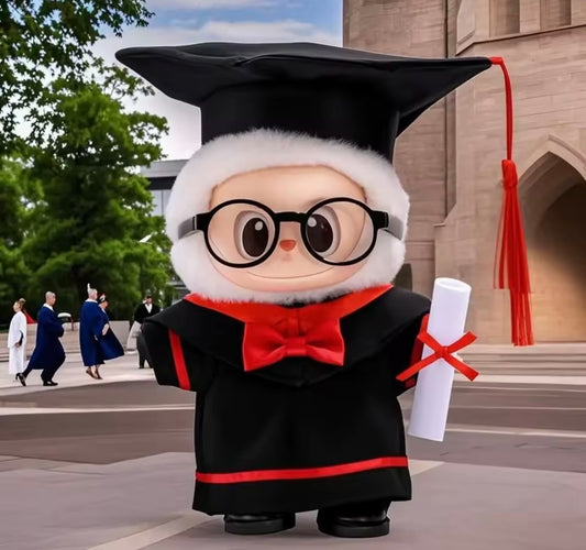 Graduation set for 17cm Labubu dress up set NO DOLL
