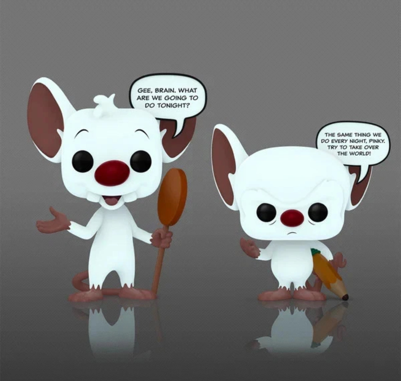 FUNKO POP PINKY AND THE BRAIN (GLOW) due in stock begin oct