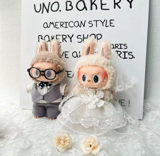 Labubu Bride and Groom set for 17’ doll