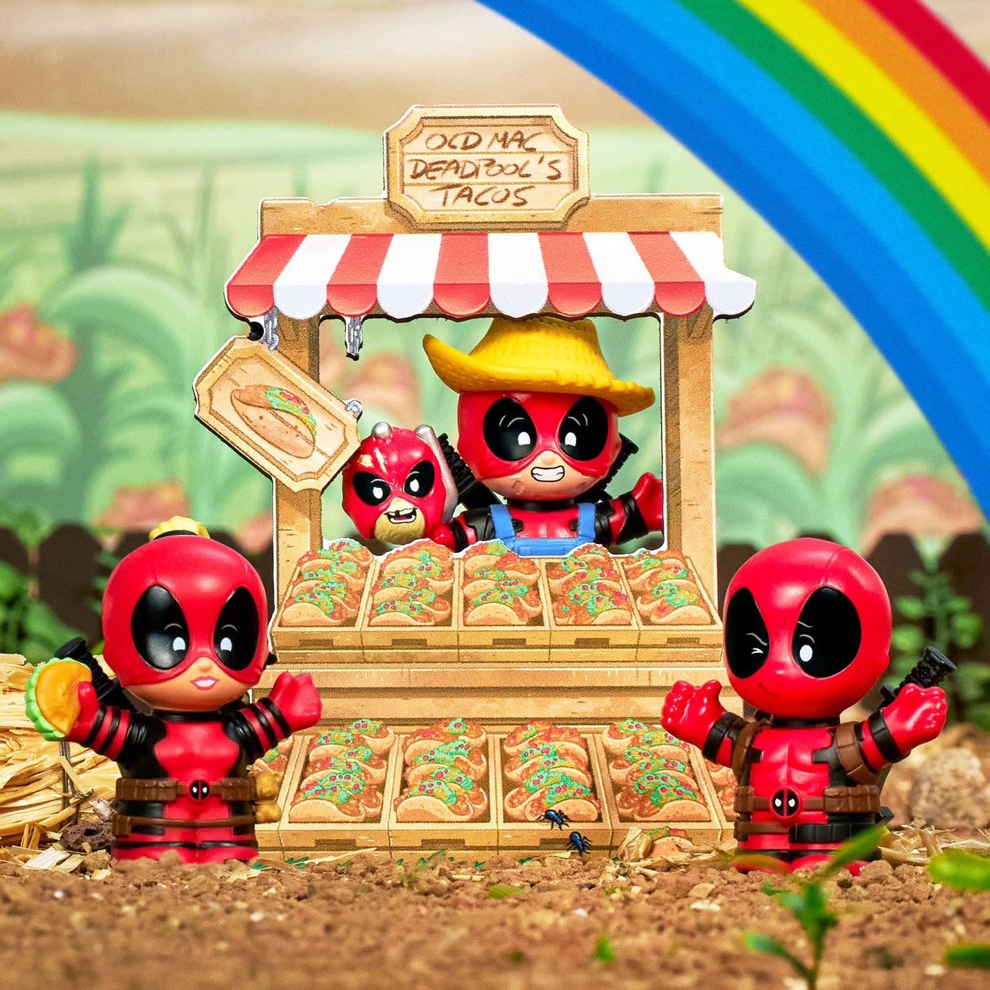 Sdcc 2025 Little People Deadpool at the farm Old Mac due in end Oct reserve now
