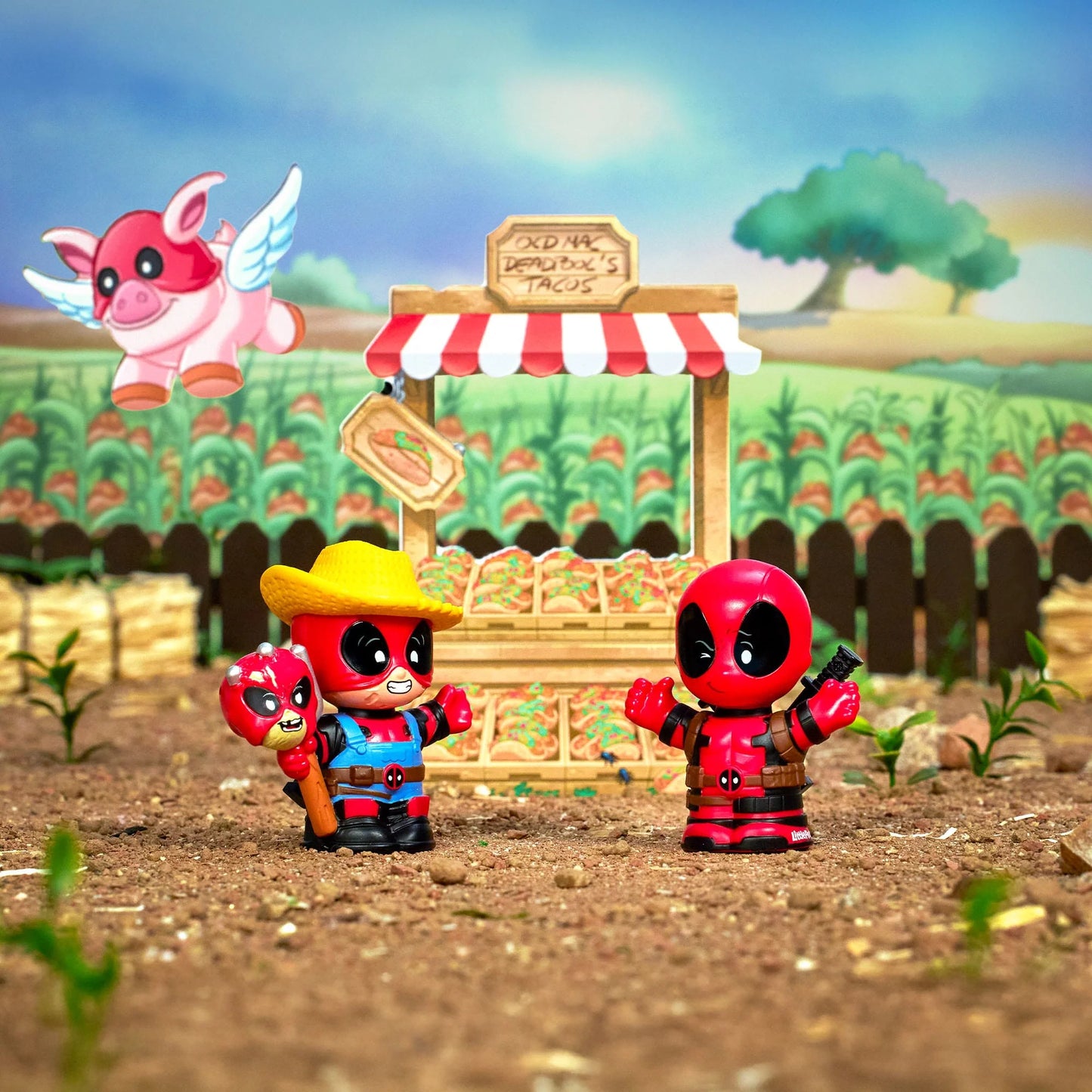 Sdcc 2025 Little People Deadpool at the farm Old Mac due in end Oct reserve now