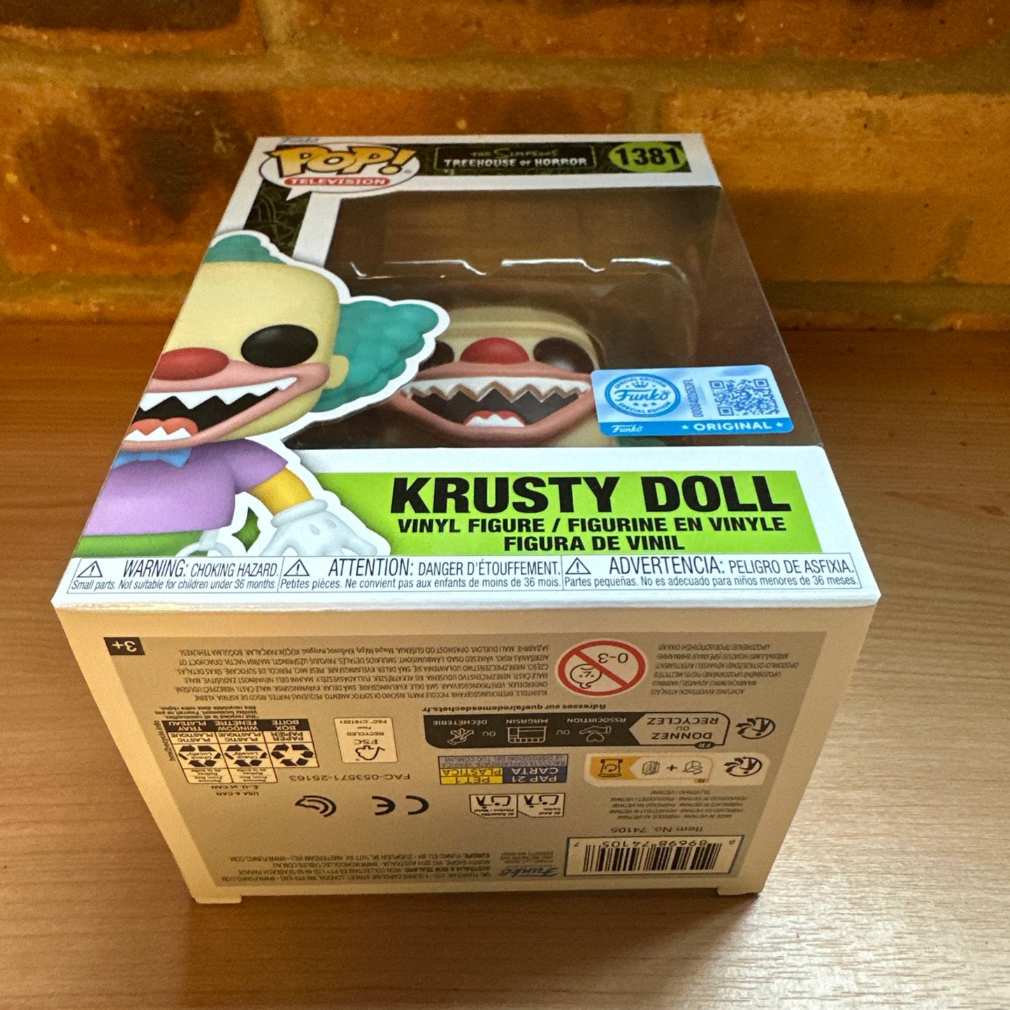 FUNKO POP KRUSTY DOLL 1381 THE SIMPSONS TREEHOUSE OF HORROR NEW Halloween Ltd Ed